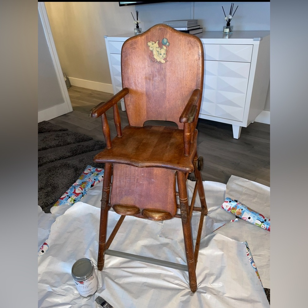 RARE Antique Vintage BABY High Chair